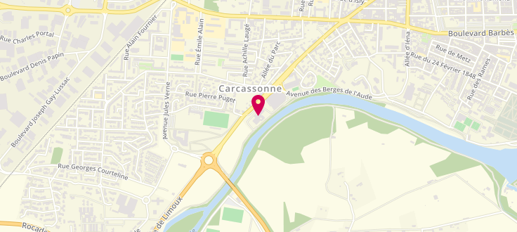 Plan de Caisse d'Allocations Familiales de Carcassonne - Siège, 18 avenue des Berges de l'Aude, 11872 Carcassonne