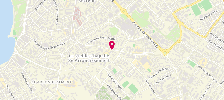 Plan de Point d'accueil CAF Association Episec Mpt/Cs Bonneveine Vieille Chapelle, 70 avenue André Zenatti, 13008 Marseille