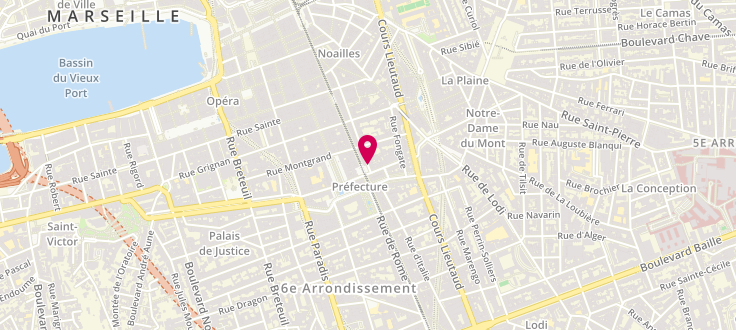 Plan de Point d'accueil CAF Association Le Cil, 5 Place de Rome, 13006 Marseille