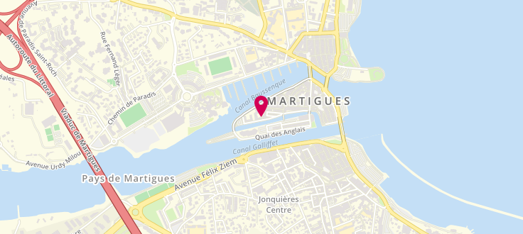 Plan de Caisse d'Allocations Familiales de Martigues, Quartier de l’Ile, quai Poterne, 13500 Martigues
