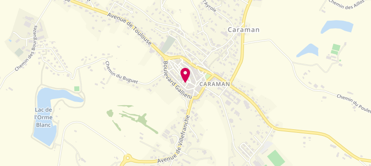 Plan de Point numérique CAF de Caraman, Hôtel de ville, 19 cours Alsace-Lorraine, 31460 Caraman