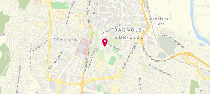 Plan de Caisse d'Allocations Familiales de Bagnols, 1 Rue Racine, 30200 Bagnols-sur-Cèze