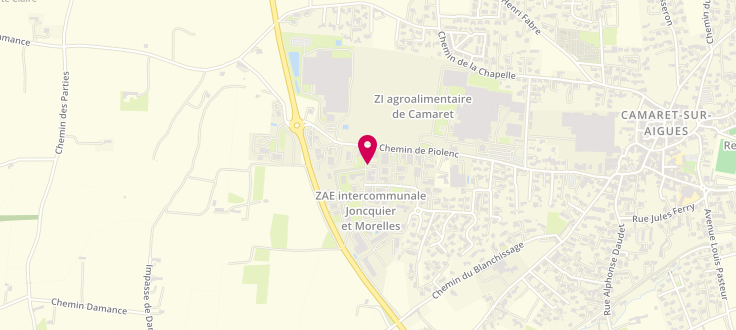 Plan de Bus France services Aygues Ouvèze en Provence, 252, Rue Gay Lussac • Zae Joncquier & Morelles, 84850 Camaret-sur-Aigues