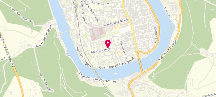 Plan de Point d'accueil CAF Cahors - Siège, 304 Rue Victor Hugo, 46019 Cahors