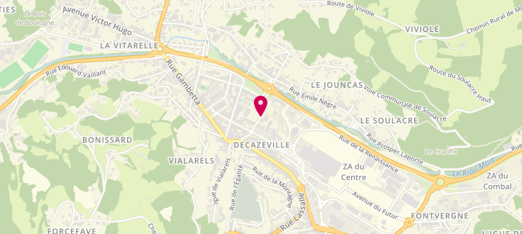 Plan de Permanence CAF de Decazeville, Rue Maréchal Foch, 12300 Decazeville