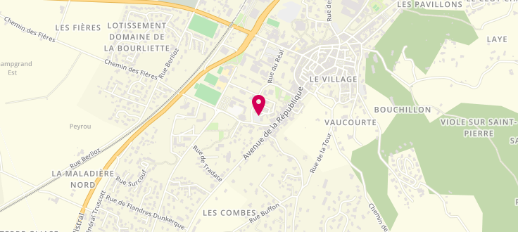 Plan de Point d'accueil CAF de Loriol-sur-Drôme - EPI'LO, Rue de la Schwalm, place de la Fraternité, 26270 Loriol-sur-Drôme