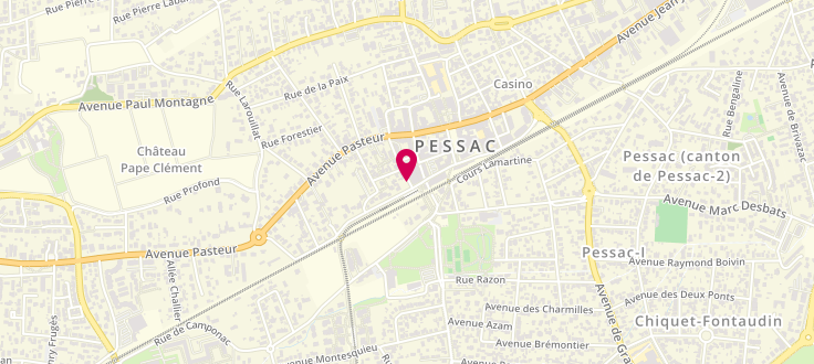 Plan de Caisse d'Allocations Familiales de Pessac, 21 rue Gambetta, 33600 Pessac