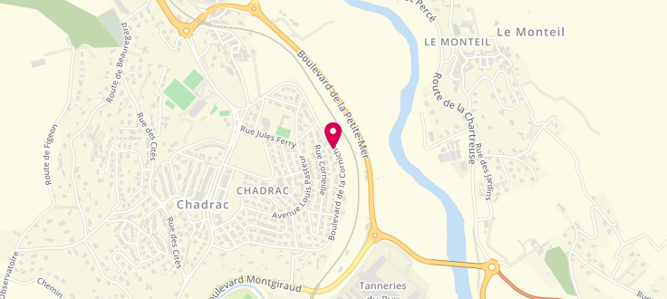 Plan de Point relais Caf de Chadrac - Centre social de Chadrac, 2bd de la Corniche, 43770 Chadrac