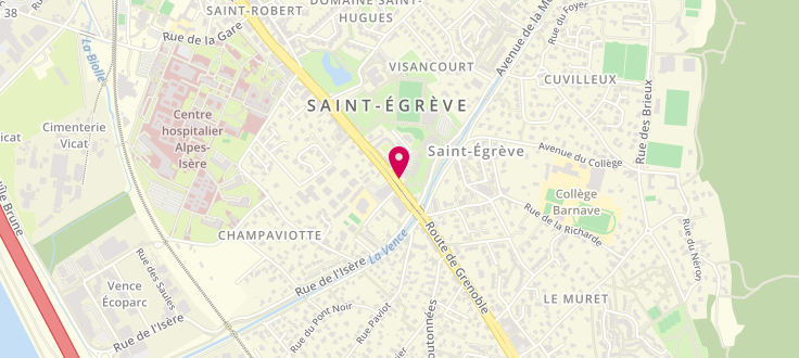 Plan de Point d'accueil CAF de Saint-Egrève - Maison de l'emploi, 4 avenue du Général de Gaulle, 38120 Saint-Égrève
