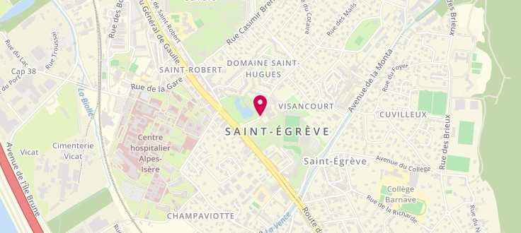 Plan de Point d'accueil CAF de Saint-Egrève - CCAS, 36 avenue du Général de Gaulle, 38120 Saint-Égrève
