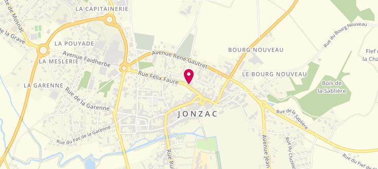 Plan de Caisse d'Allocations Familiales de Jonzac, Maison France Services<br />
1 place du 8 mai 1945, 17500 Jonzac