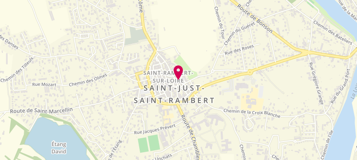 Plan de Point d'Accueil CAF social de Saint-Just-Saint-Rambert, 4 Place de la Paix<br />
Trait d'Union, 42170 Saint-Just-Saint-Rambert