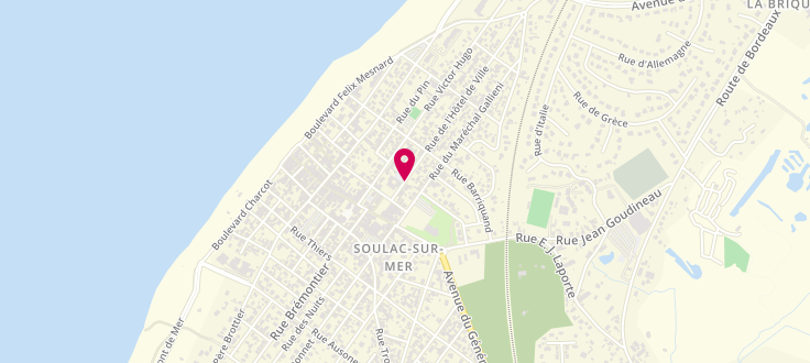 Plan de Point Relais CAF Soulac-sur Mer, 2 rue de l'hôtel de ville, 33680 Soulac-sur-Mer