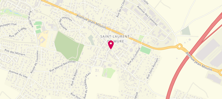 Plan de Point numérique CAF de Saint Laurent de Mure, 2 route d'Heyrieux, 69720 Saint-Laurent-de-Mure