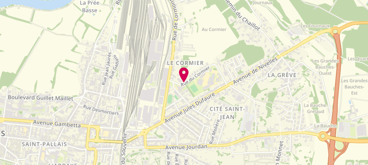 Plan de Point numérique CAF de Saintes - Centre social Belle Rive, 3 rue du Cormier, 17100 Saintes