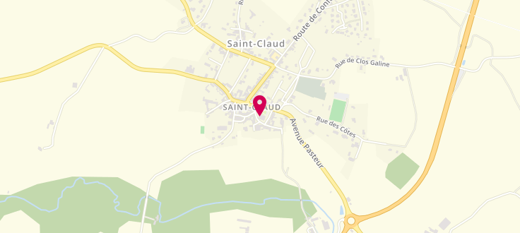 Plan de France services la Poste de Saint-Claud, Place Sadi Carnot, 16450 Saint-Claud