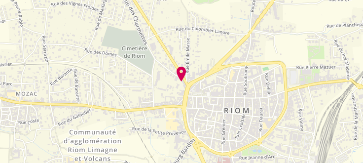 Plan de Permanence CAF de Riom, 2 Bis avenue de Châtel, 63200 Riom