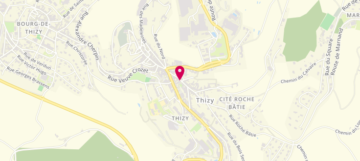 Plan de Point d'accueil CAF de Thizy - Centre Social, 24 rue juiverie, 69240 Thizy-les-Bourgs