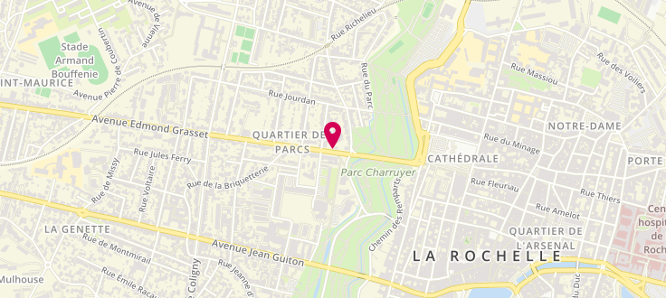 Plan de Point d'accueil CAF de La Rochelle - Siège, 4 Bis avenue Leclerc, 17000 La Rochelle