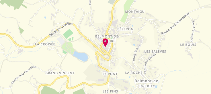 Plan de Point d'Accueil CAF de Belmont-de-la-Loire - Espace de vie sociale - ADMR, 41 Place de l'Eglise, 42670 Belmont-de-la-Loire