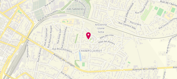 Plan de Point d'accueil CAF de Niort - Centre Socioculturel Champclairot/Champommier, 20 place Germaine Clopeau, 79000 Niort