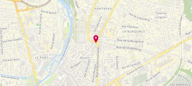 Plan de Point d'accueil CAF de Niort - CSC Grand Nord, 15 Place de Strasbourg, 79000 Niort