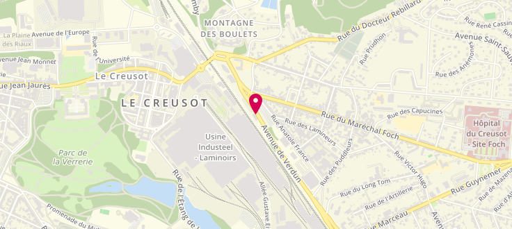 Plan de Caisse d'Allocations Familiales du Creusot, 6 Avenue de Verdun, 71200 Le Creusot
