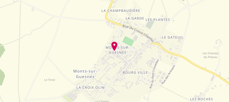 Plan de France services la Poste de Monts-sur-Guesnes, 11 Place Frezeau de la Frezelliere, 86420 Monts-sur-Guesnes