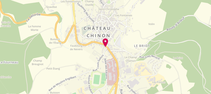 Plan de Permanence CAF de Château-Chinon, Maison de la Solidarité 6 Place Notre Dame, 58120 Château-Chinon