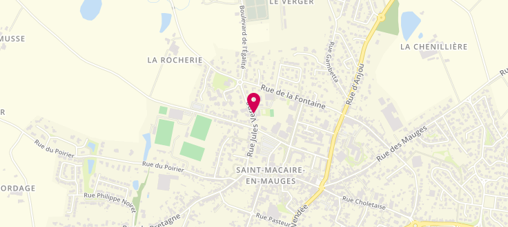 Plan de Point d'accueil CAF de Sèvremoine, 22 rue Jules Verne<br />
Saint-Macaire-en-Mauges, 49450 Sèvremoine
