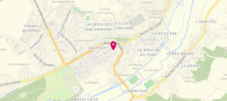 Plan de Permanence CAF de Valençay, Circonscription d'Action Sociale 10 rue Talleyrand, 36600 Valençay