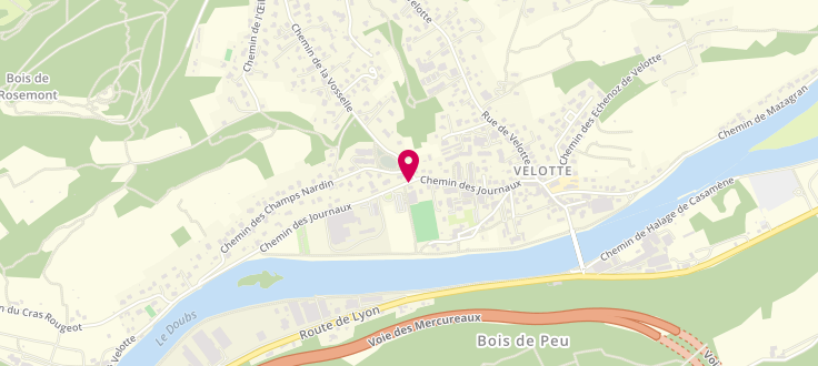 Plan de Point numérique CAF de Velotte, 37 Chemin des Journaux, 25000 Besançon