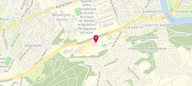 Plan de Point numérique CAF de Besançon - Maison de quartier Grette/Butte, 31 Bis rue du Général Brulard, 25000 Besançon
