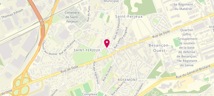 Plan de Point numérique CAF de Besançon - Rosemont - St Ferjeux, 1 avenue Ducat, 25000 Besançon