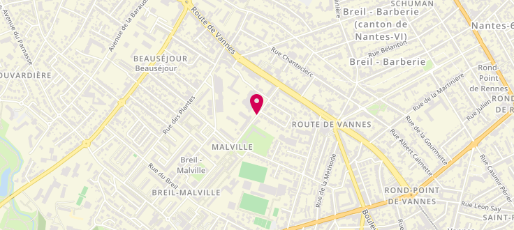 Plan de Caisse d'Allocations Familiales de Nantes, Siège de la Caf<br />
22 rue de Malville, 44000 Nantes