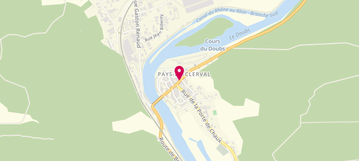 Plan de France services Clerval, 1 Rue Portes des Noyes, 25340 Pays de Clerval
