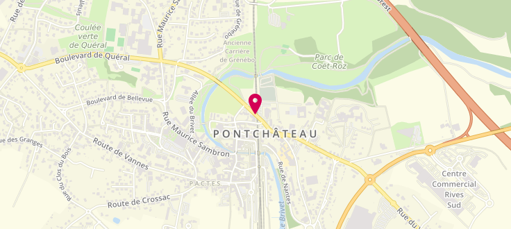 Plan de Point d'accueil CAF de Pontchâteau, 7 Ter place de l’église, 44160 Pontchâteau