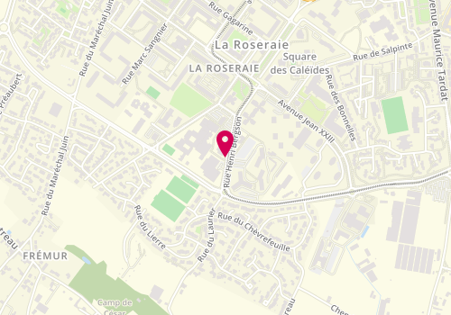 Plan de Point d'accueil CAF d'Angers quartier la Roseraie, 2 Bis rue Henri Bergson, 49000 Angers