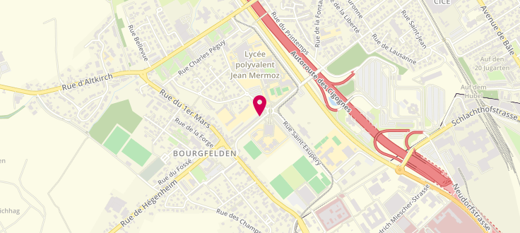 Plan de Point numérique CAF de Saint-Louis - Centre socio-culturel Espace des Lys, 56 rue du Docteur Marcel Hurst, 68300 Saint-Louis