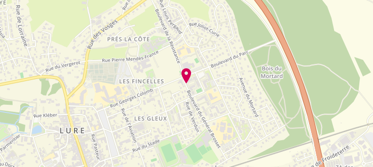 Plan de Point numérique CAF de Lure, 12 Rue Anatole France, 70200 Lure