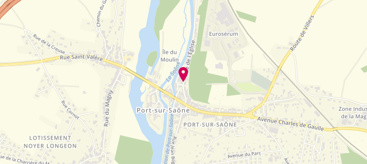 Plan de Point d'accueil CAF de Port sur Saône - Restos du coeur, 11 rue de l'église, 70170 Port-sur-Saône