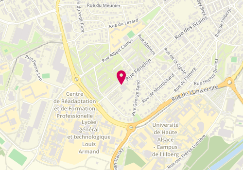 Plan de Point numérique CAF de Mulhouse - Bel Air, 31 rue Fénelon, 68200 Mulhouse