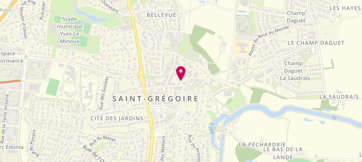 Plan de France services de Saint-Grégoire, Rue Chateaubriand, 35760 Saint-Grégoire