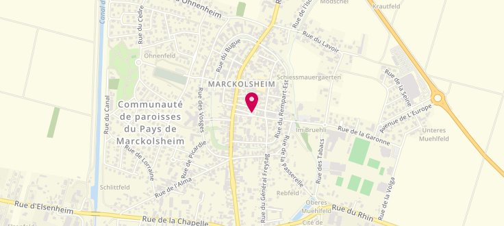 Plan de France services la Poste de Marckolsheim, 5 Rue de l'hotel de Ville, 67390 Marckolsheim