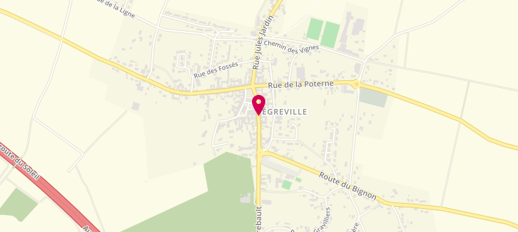 Plan de France services la Poste d'Égreville, 23 Rue Martin, 77620 Égreville