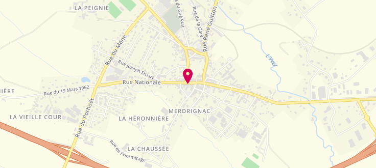 Plan de France services la Poste de Merdrignac, 7 Place du Centre, 22230 Merdrignac