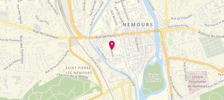 Plan de Point numérique CAF de Nemours - Hedelin, 8 Bis rue Hedelin, 77140 Nemours