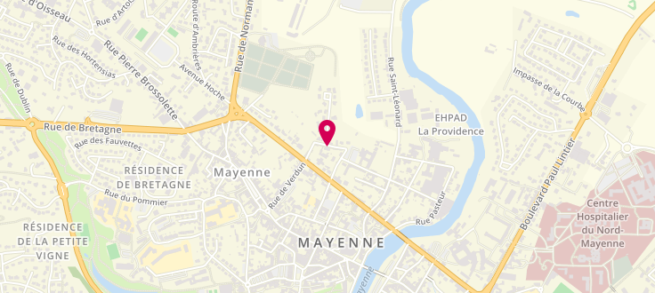 Plan de Permanence Caf de Mayenne, 6 Rue du Château trompette, 53100 Mayenne