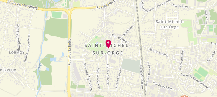 Plan de Point d'Accueil CAF de Saint-Michel-sur-Orge - Mairie, 16 Rue de l'Église, 91240 Saint-Michel-sur-Orge