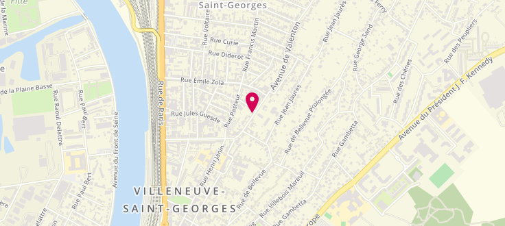 Plan de Point numérique CAF de Villeneuve-Saint-Georges - centre social Asphalte, 19 avenue de Valenton, 94190 Villeneuve-Saint-Georges
